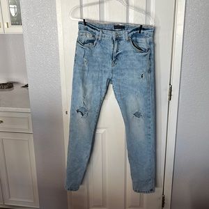 Aeropostale men’s skinny light was distressed jeans